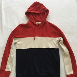 H&M small men’s red white and blue hoodie